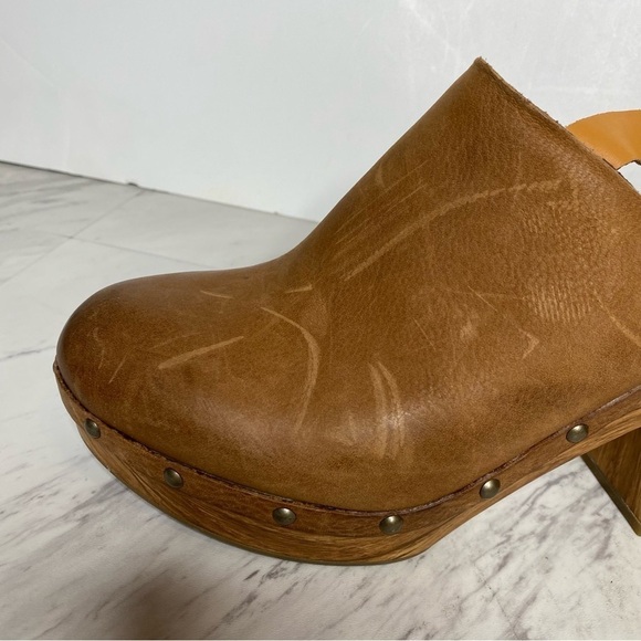 New! Kork Ease Darby Brown Terra Leather Heeled Clog 11M - Picture 8 of 13